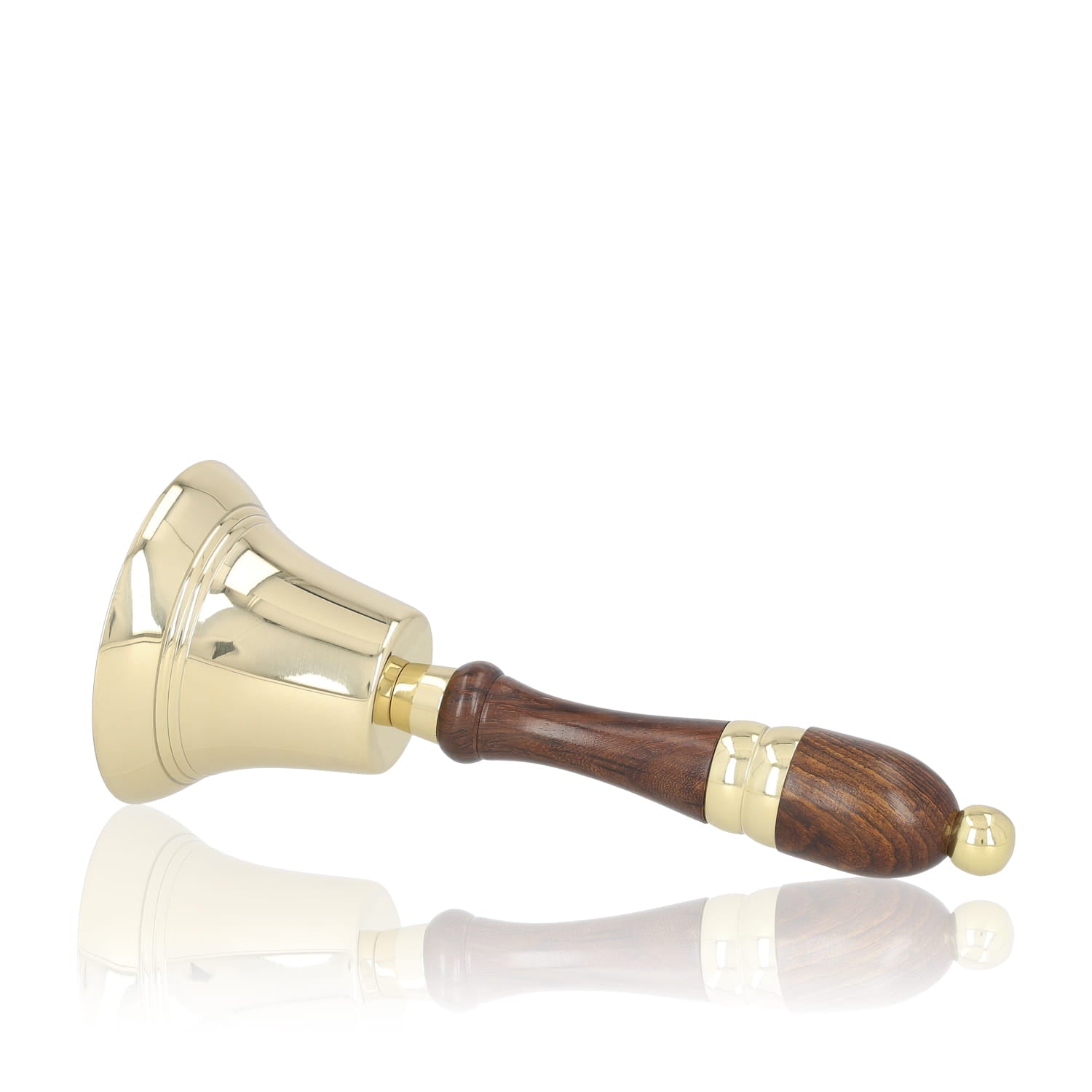 Dzwonek - mosiądz - drewniana rączka - ORNATY.PL