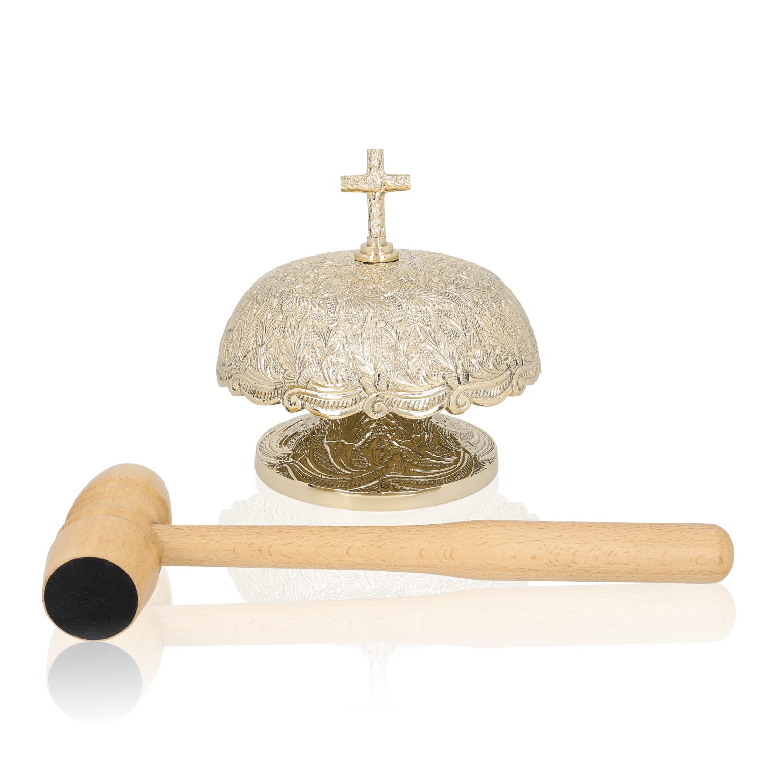 Gong - mosiądz - drewniany młotek - ORNATY.PL