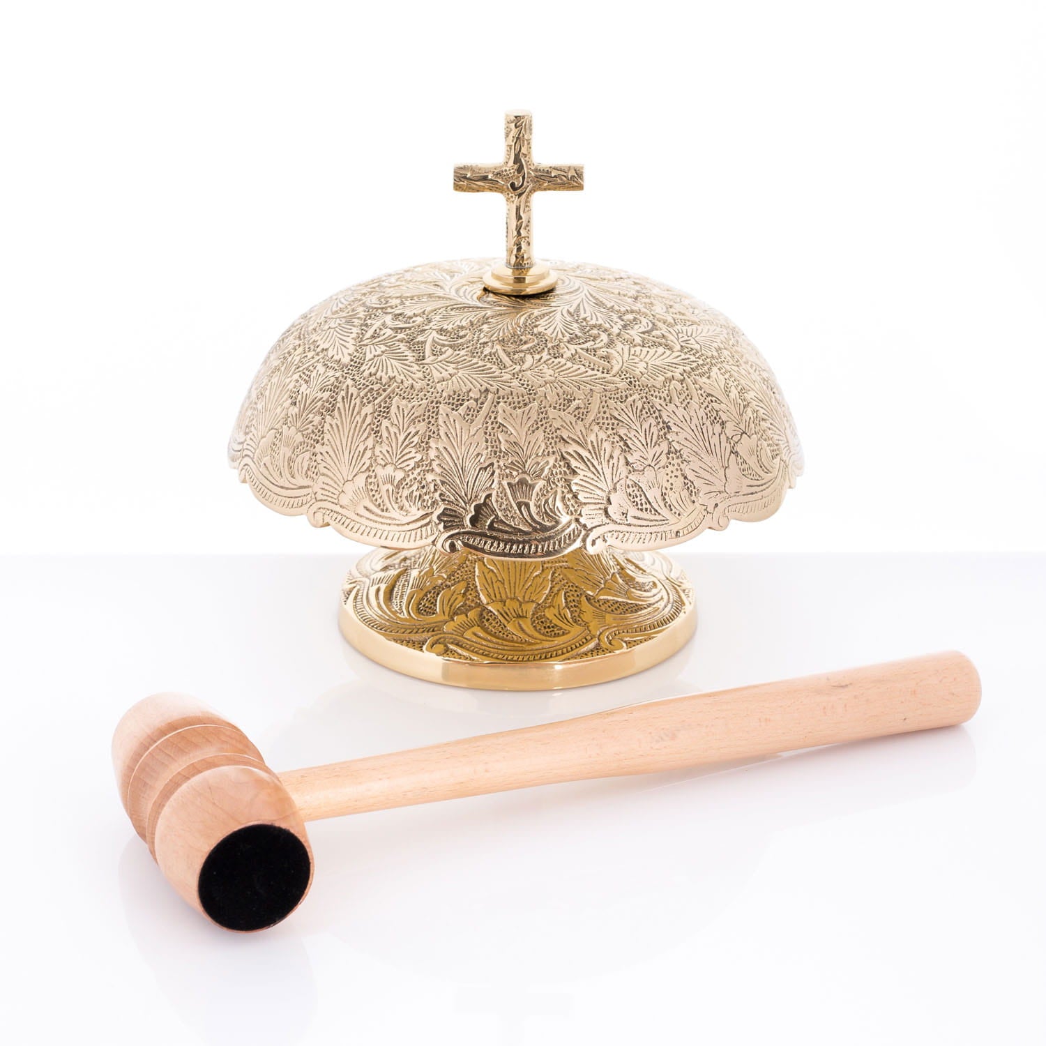 Gong - mosiądz - drewniany młotek - ORNATY.PL