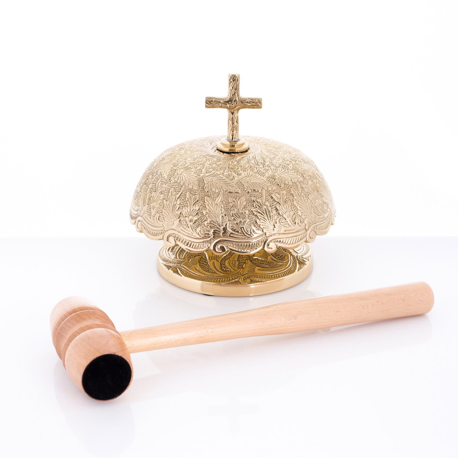 Gong - mosiądz - drewniany młotek - ORNATY.PL