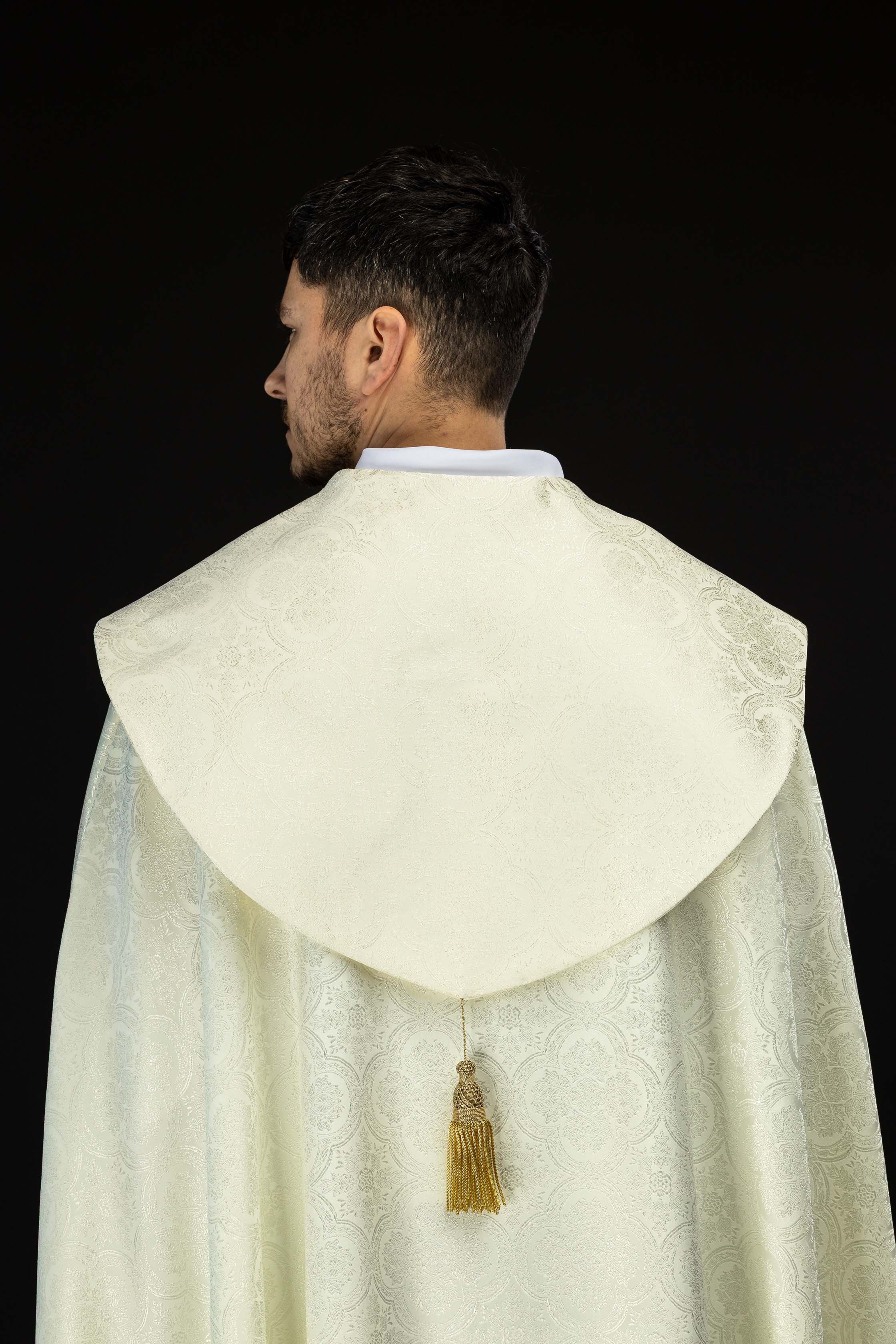 Kapa liturgiczna żakardowa ecru - ORNATY.PL