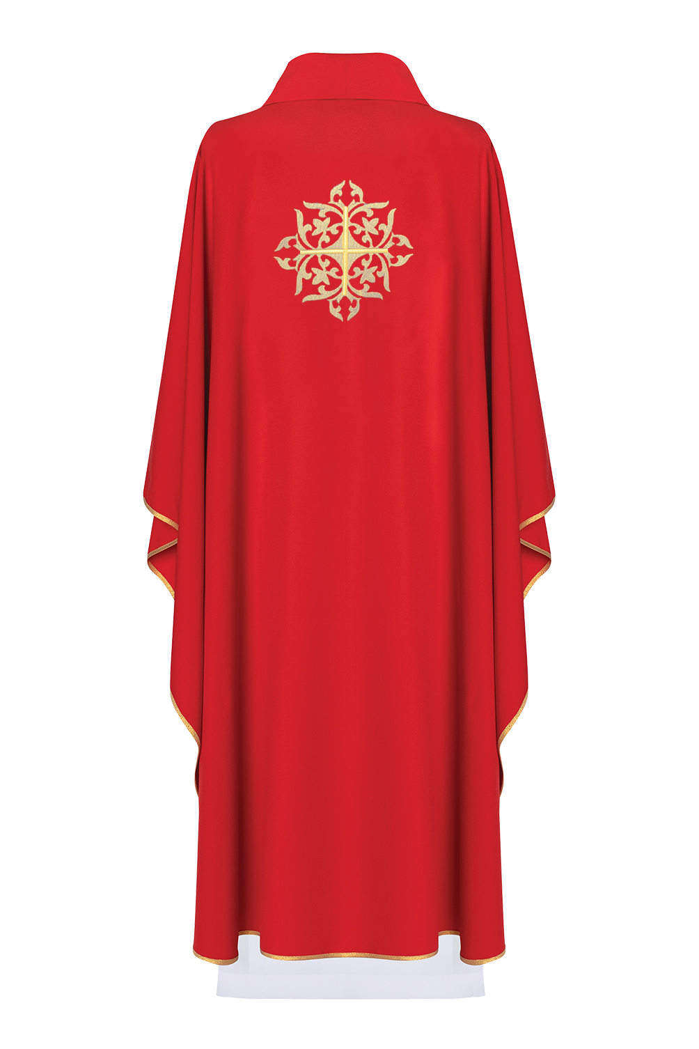 Liturgijsko ruho s crvenim vezom i ukrašenim križem