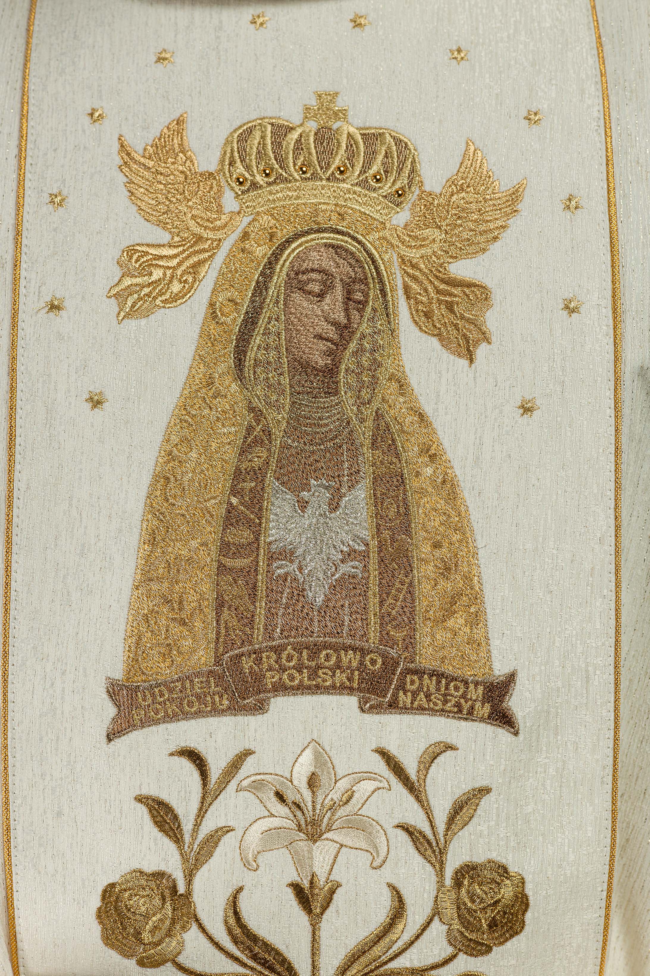 Ornat haftowany z wizerunkiem Matki Boskiej Licheńskiej - ORNATY.PL