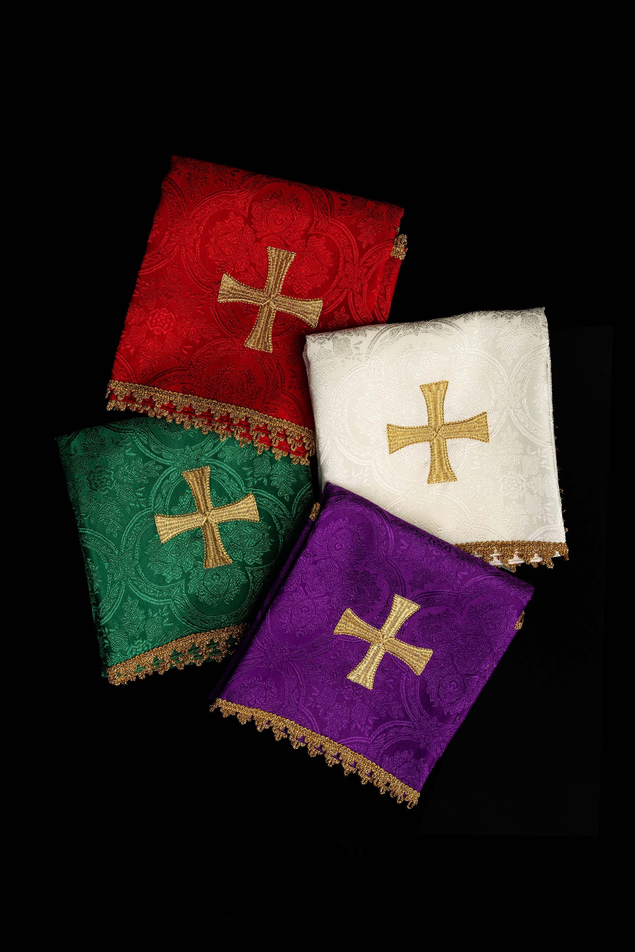 Set žakardnih vela za kalež u četiri liturgijske boje