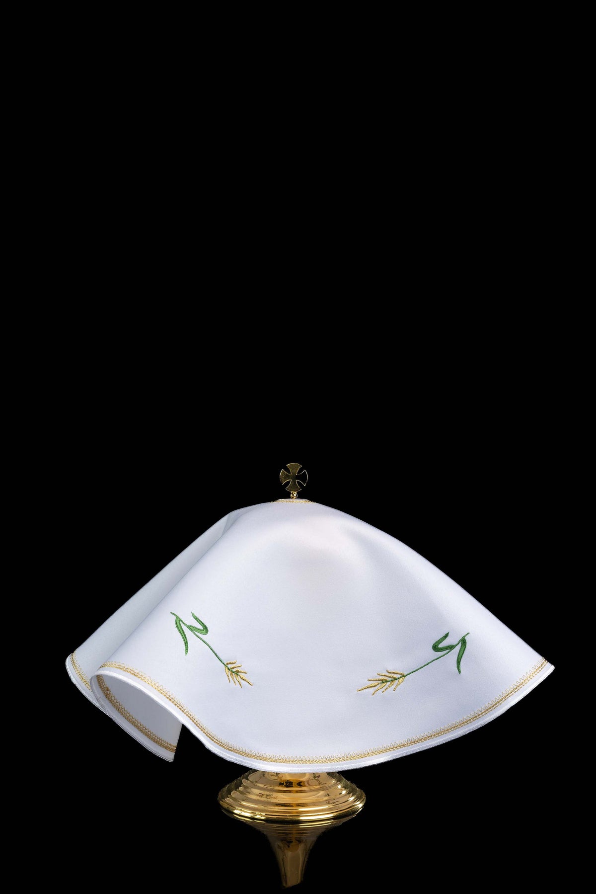 Okrugli velum za ciborij s vezom IHS, 53 cm