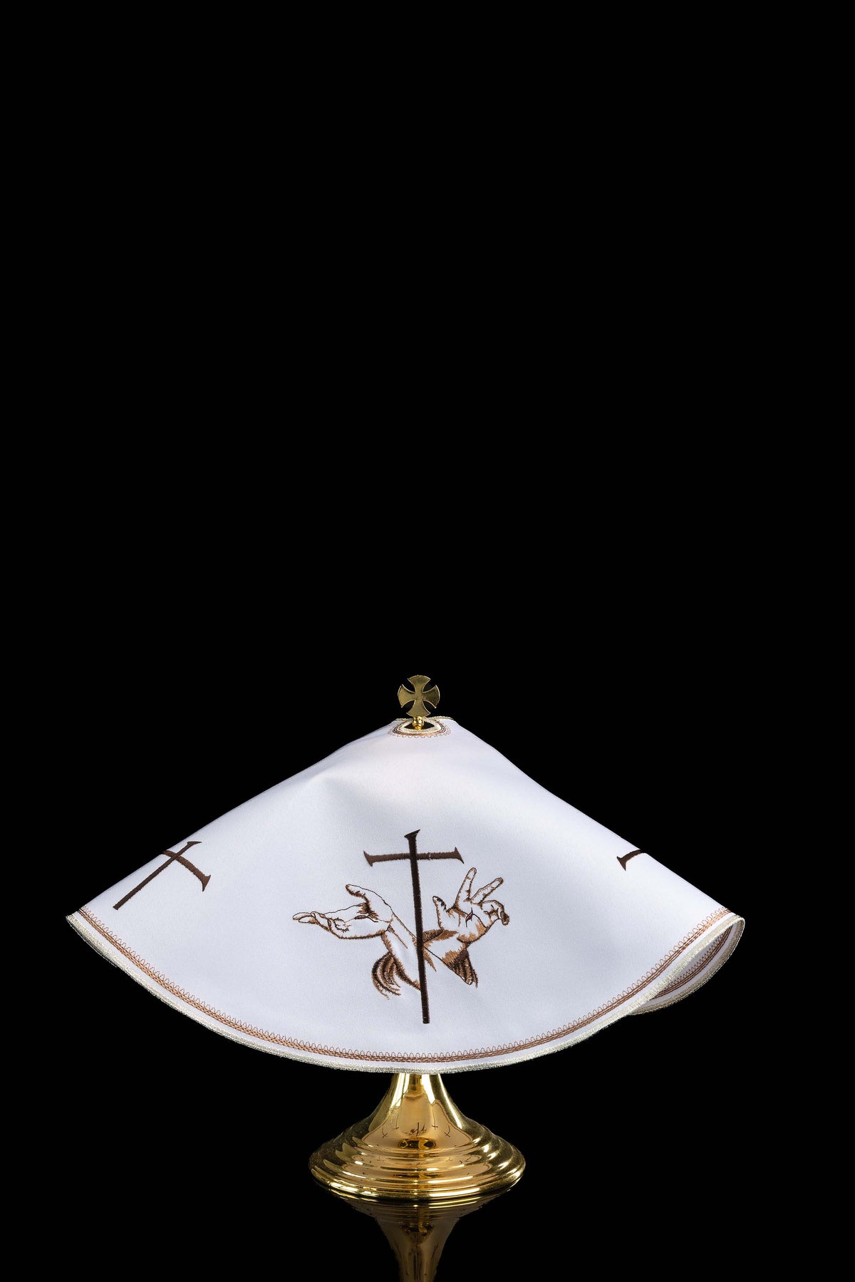 Velum za ciborij s franjevačkim vezom, 45 cm