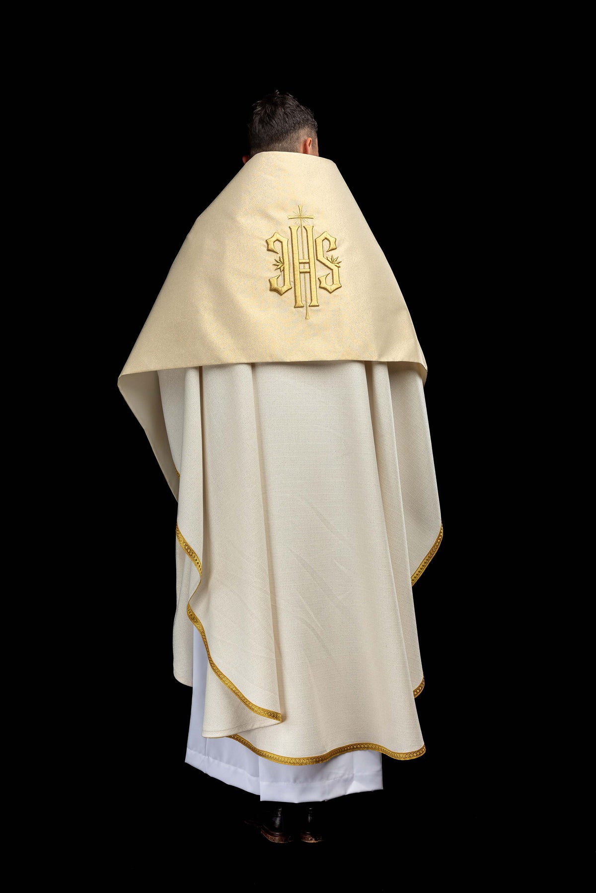 Liturgijski vezani veo IHS u zlatnoj boji