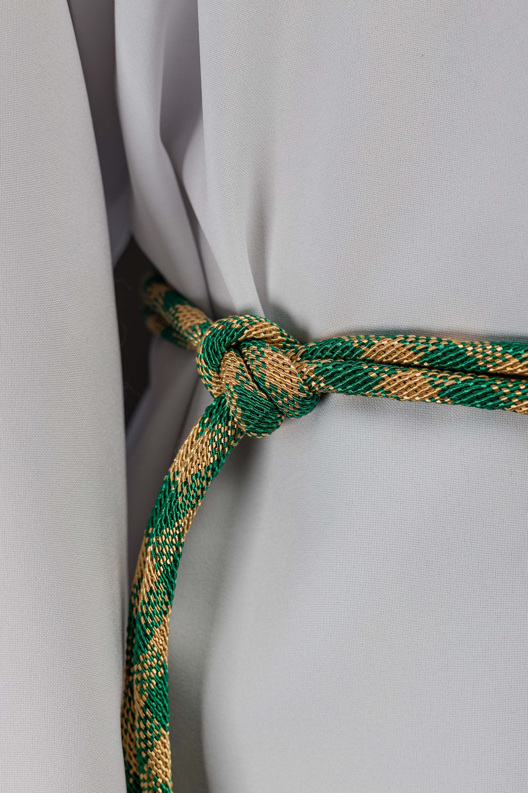 Cingulum liturgiczne zielono-złote premium