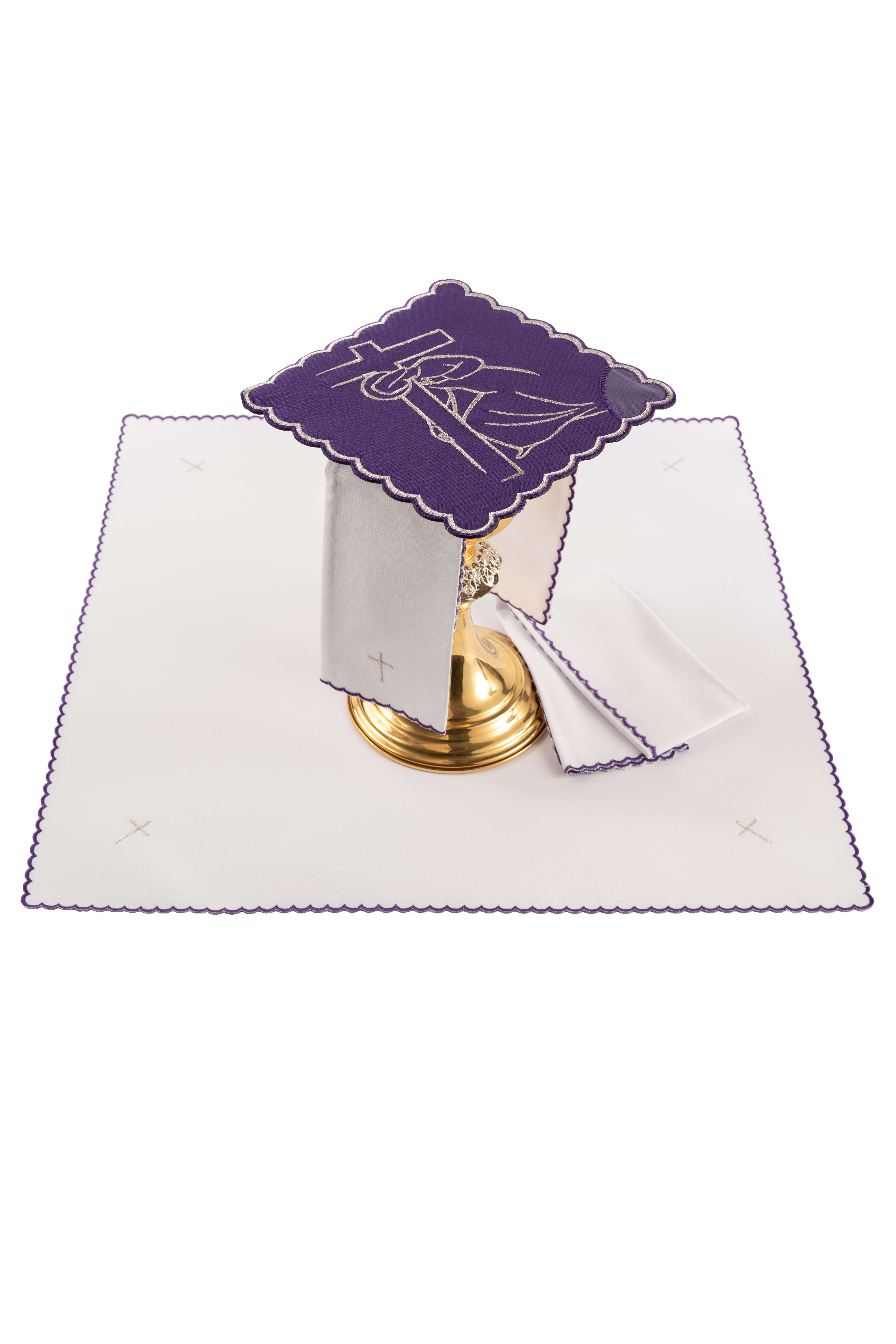 Bielizna kielichowa haftowana Droga Krzyżowa