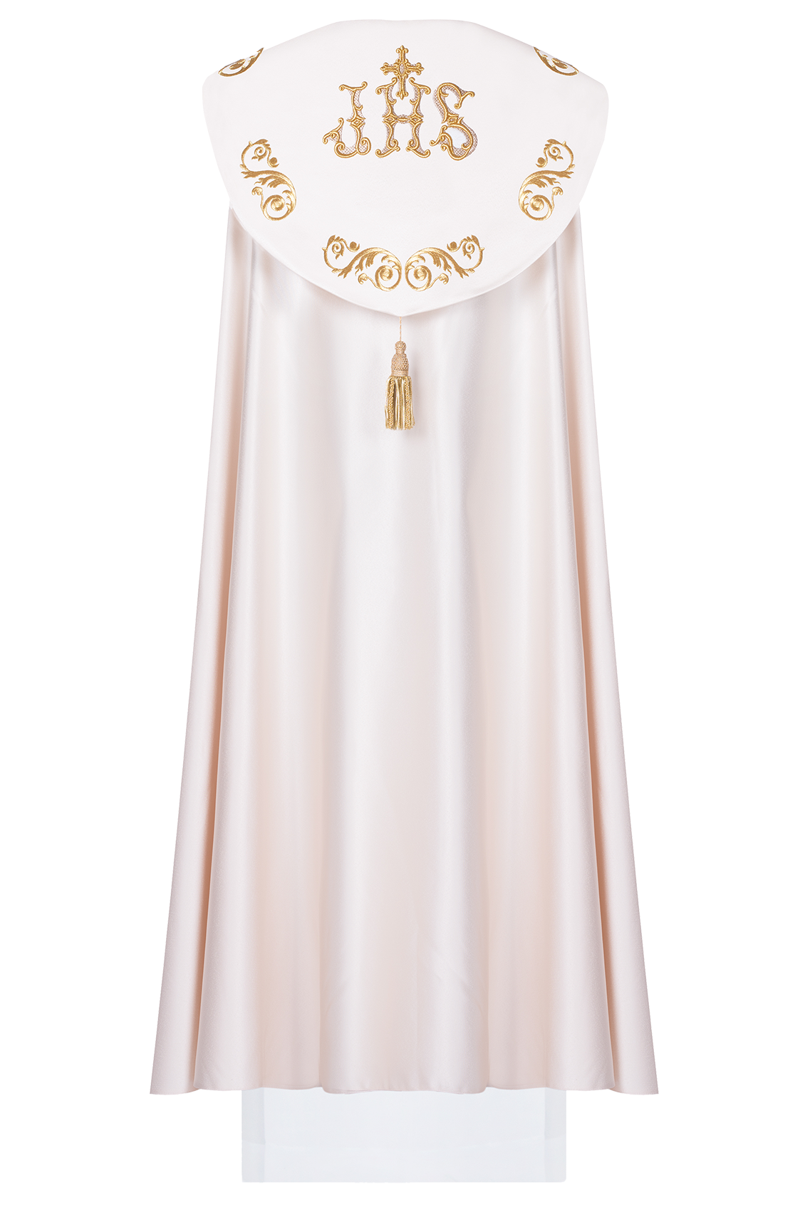 Liturgijska kapa s monogramom IHS, ekru