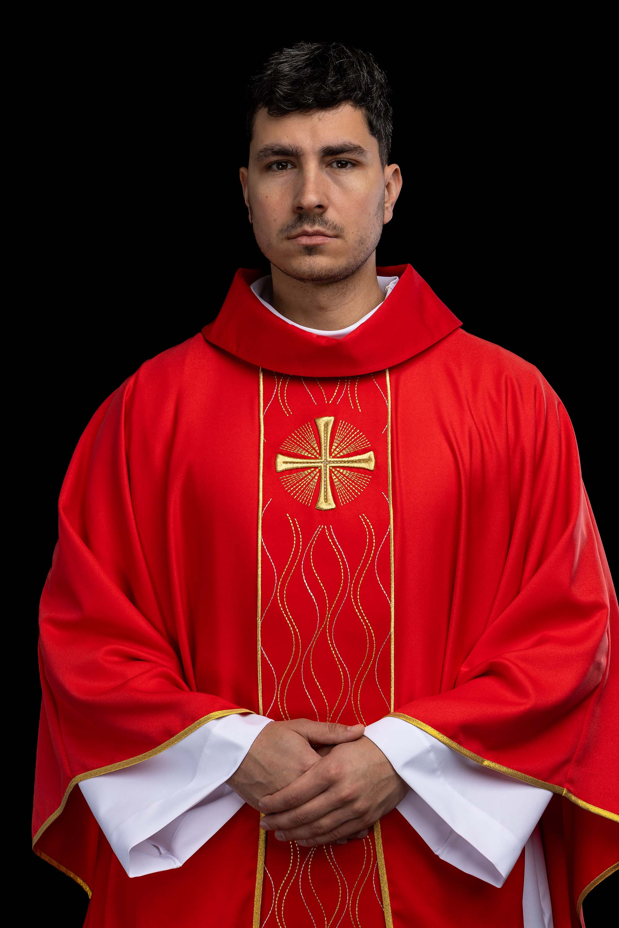 Vezeni ornat Križ ecru