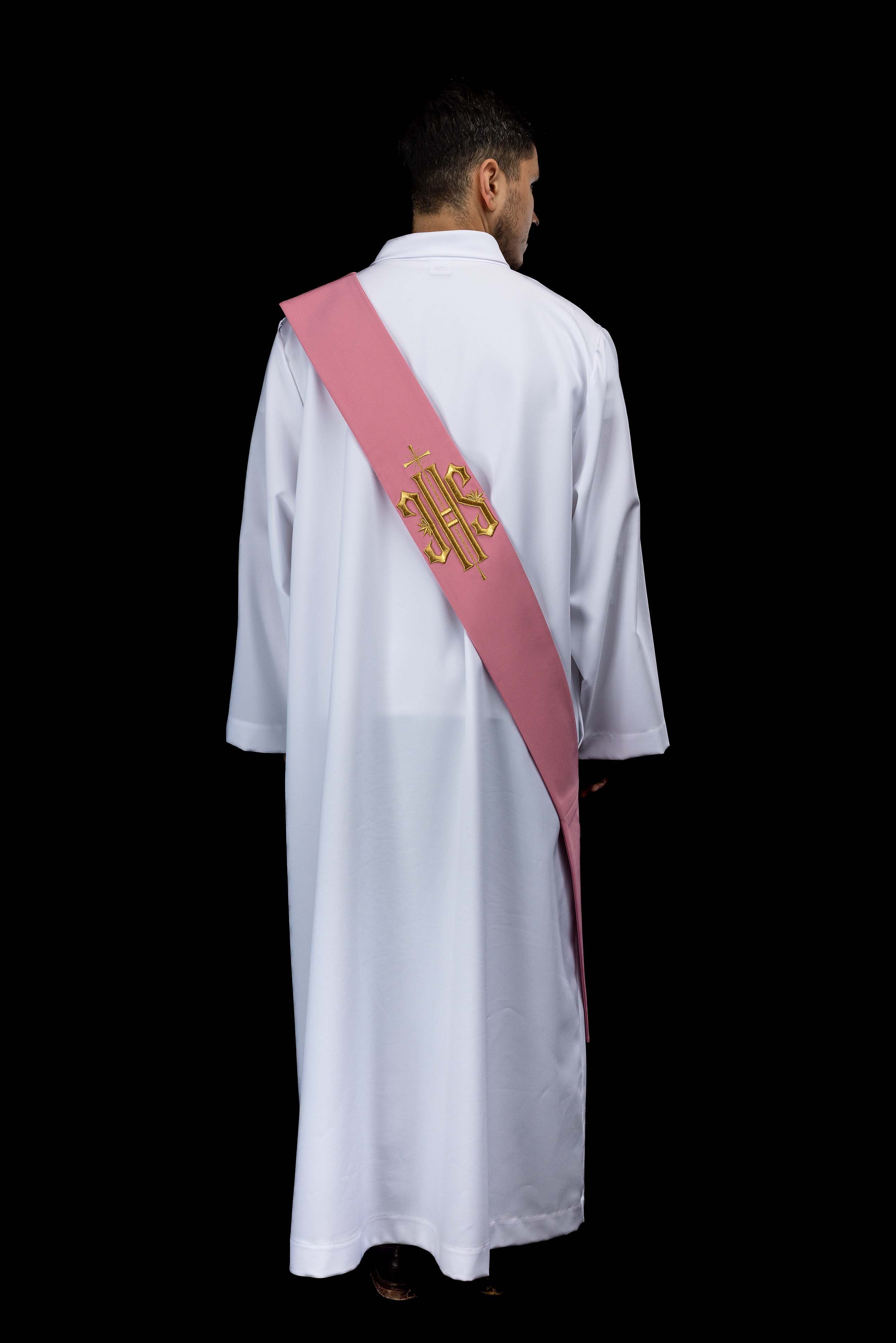 Stuła Diakońska haftowana IHS z Krzyżem - ORNATY.PL