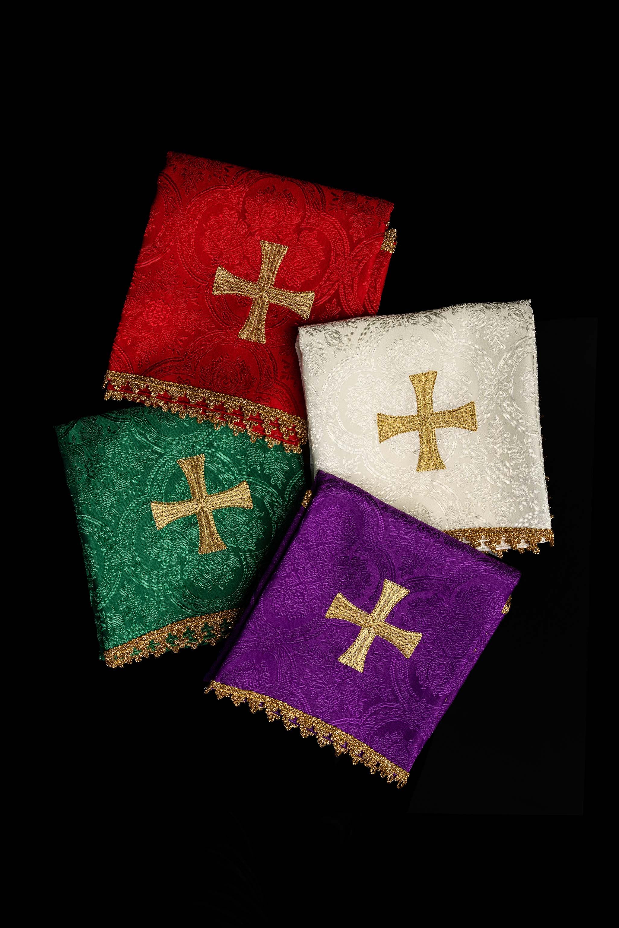 Set žakardnih vela za kalež u četiri liturgijske boje