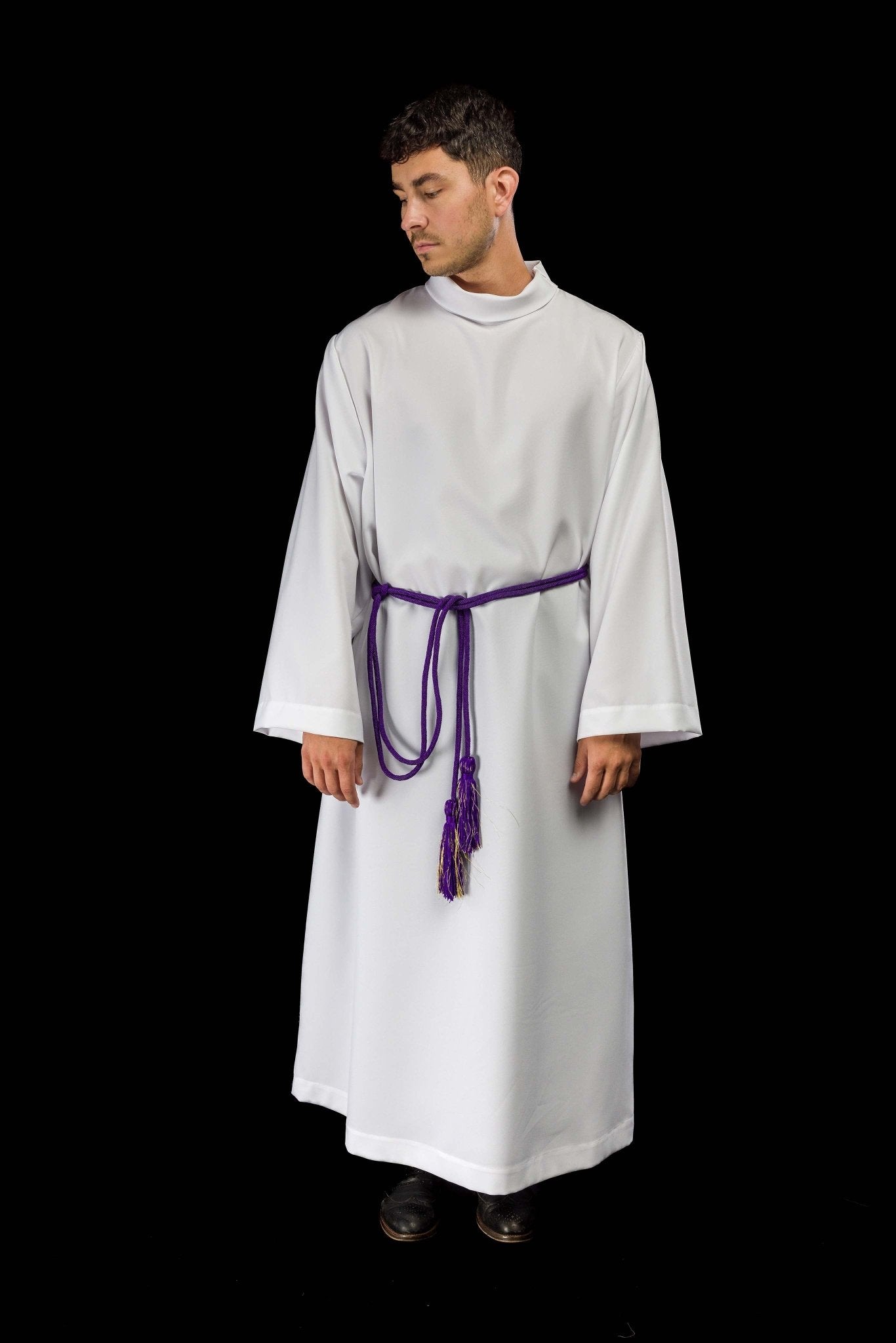 Cingulum liturgiczne fioletowe premium