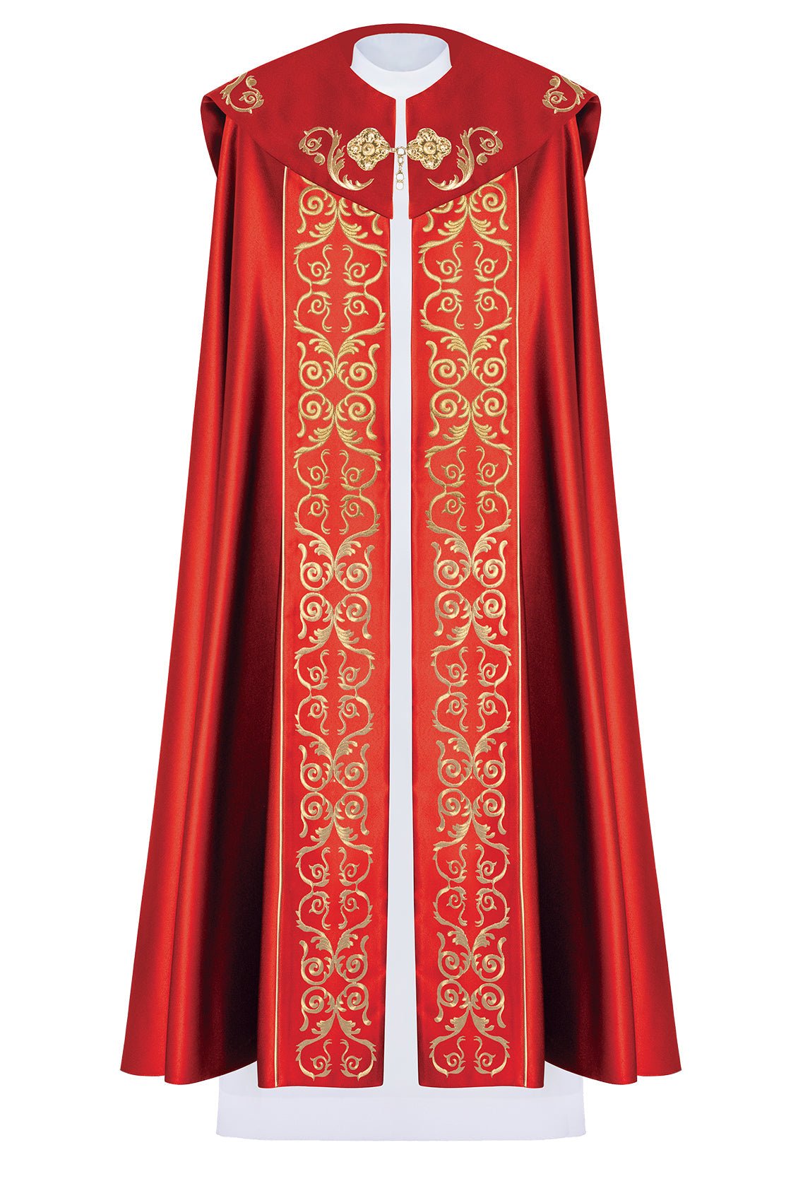 Liturgijski plašt crveni sa zlatnim monogramom