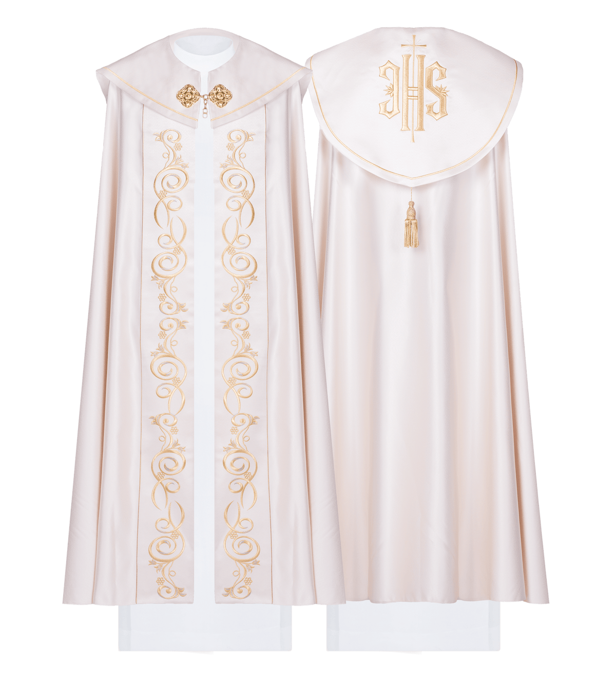 Kapa liturgiczna haftowana ecru