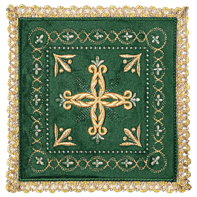Liturgijsko rublje kaleža od lana sa zlatnim vezom