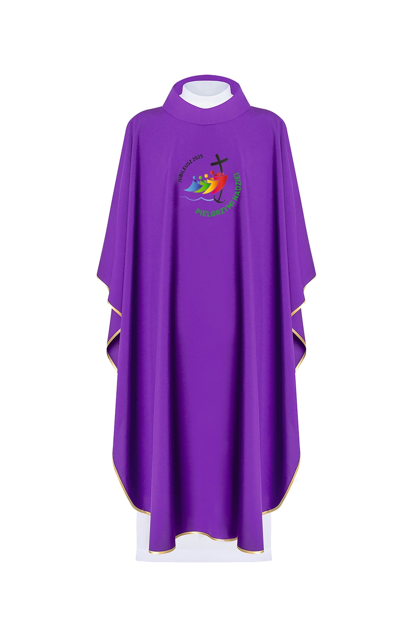 Liturgijsko ruho s vezom JUBILEJ RIM 2025. ljubičasto