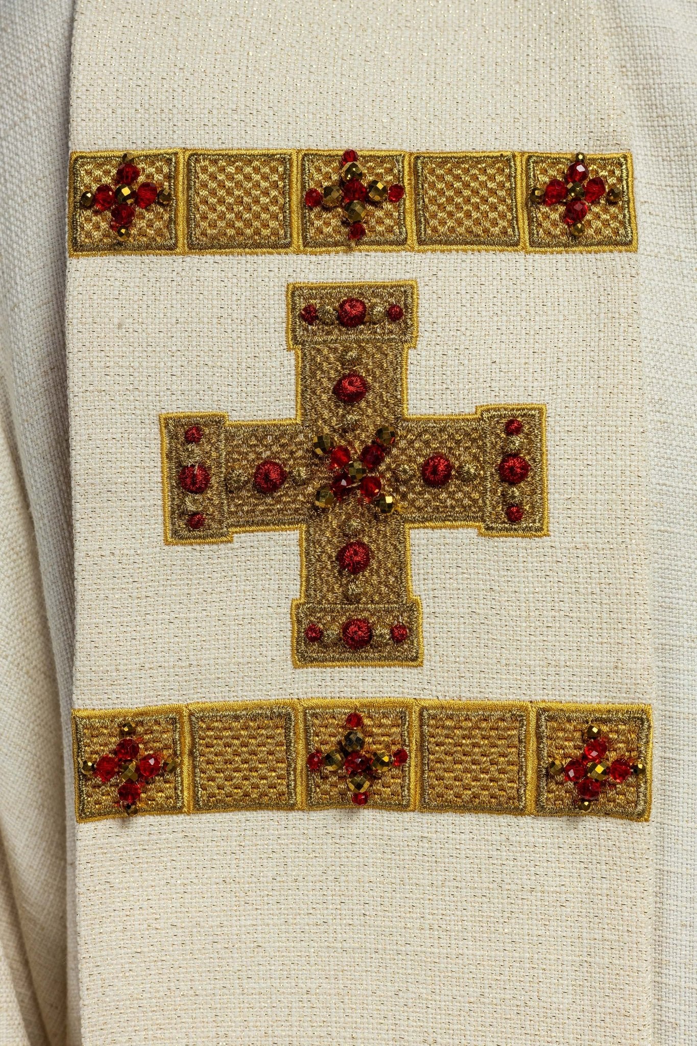 Ręcznie wykonana stuła z naturalnymi kamieniami Handmade 2011