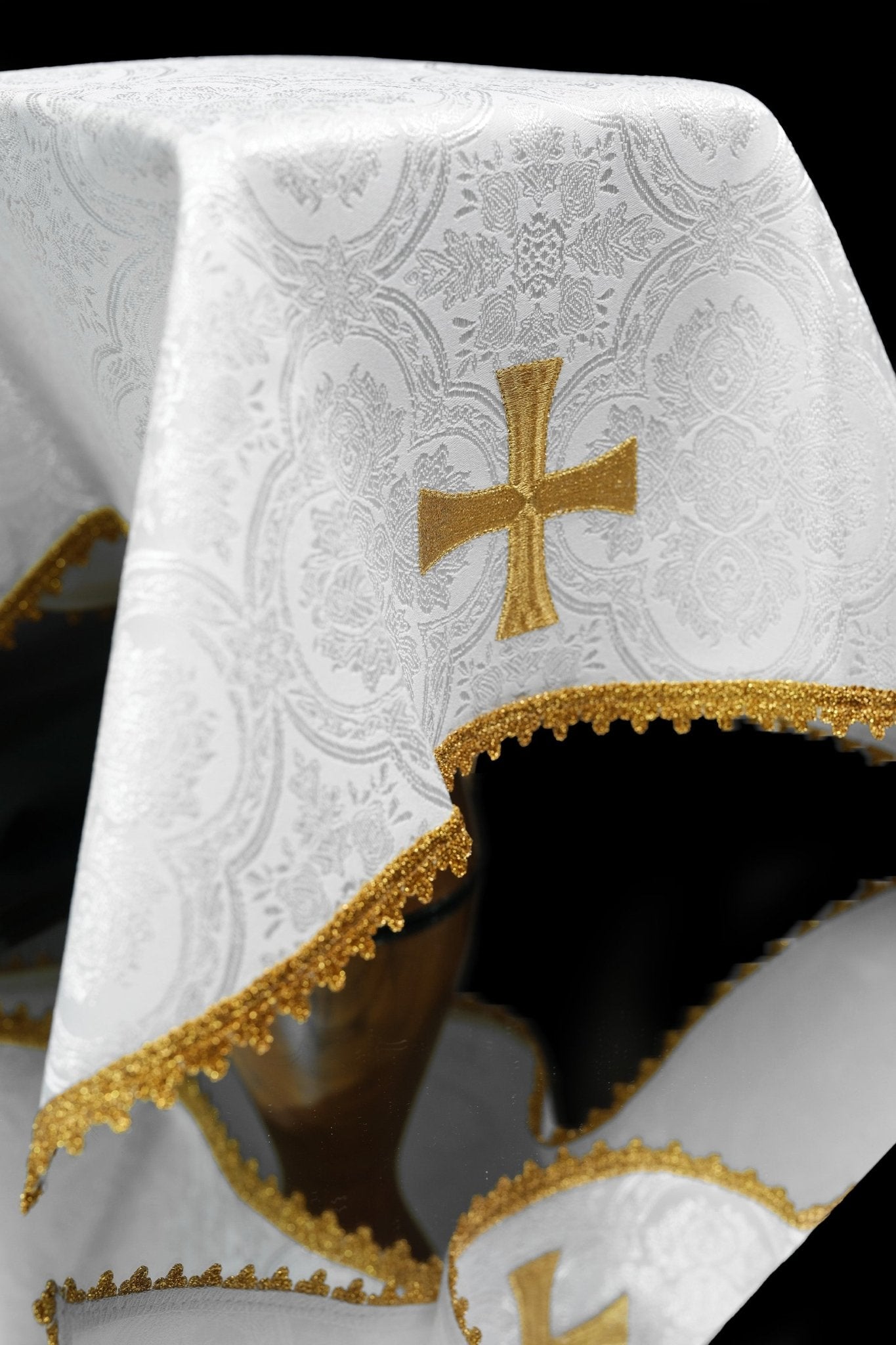 Zestaw żakardowych welonów na kielich w czterech kolorach liturgicznych